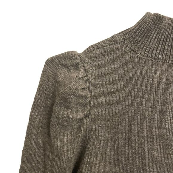 WAYF Grey Puff Sleeve Sweater Dress Size Small - Picture 8 of 11